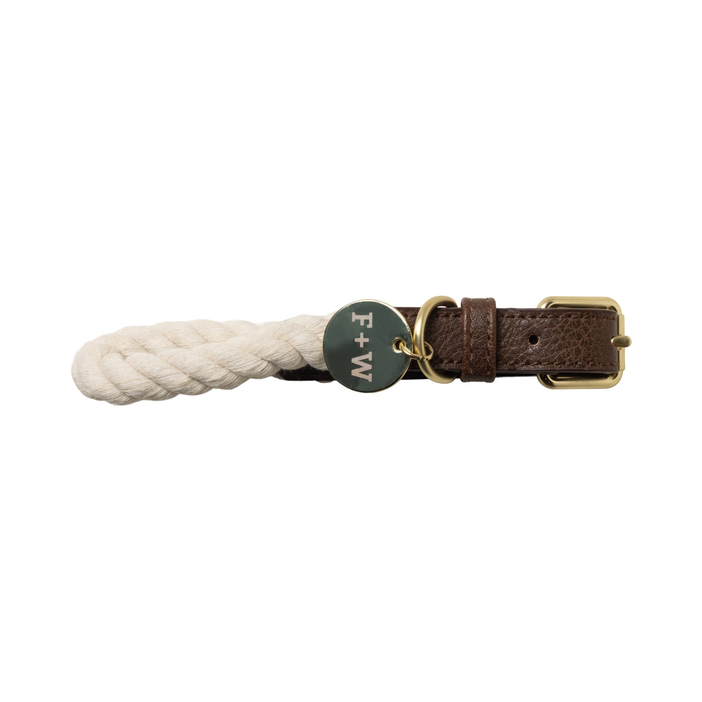 Premium Hundhalsband - Creme S