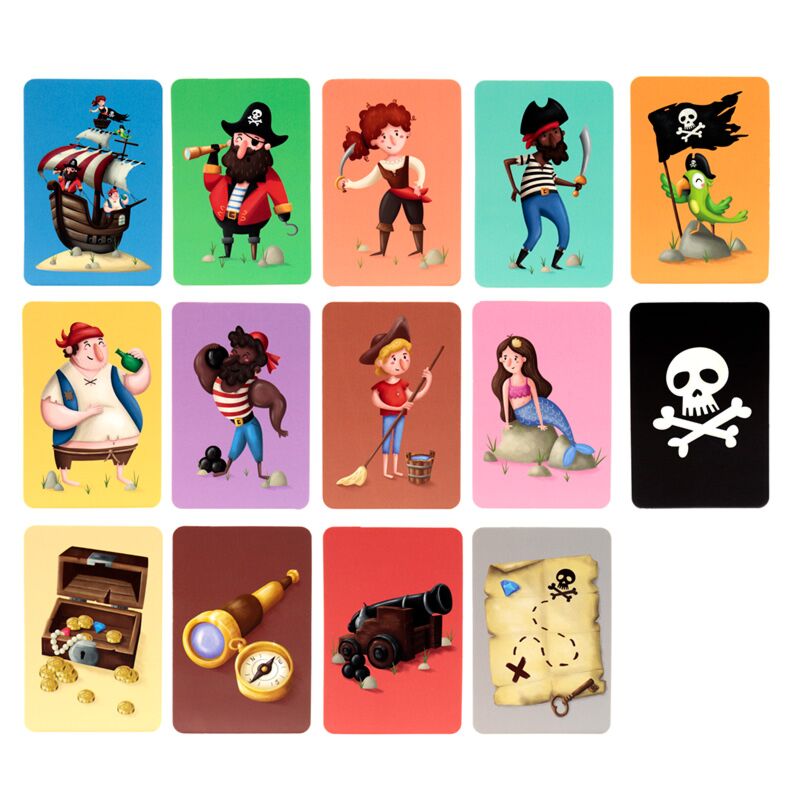 Jolly Rogers Pirater Memoryspel för Barn
