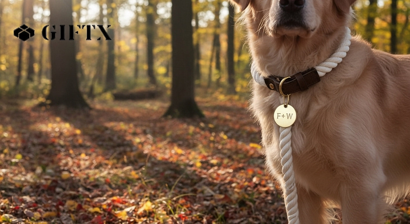 Premium Hundhalsband Creme - L