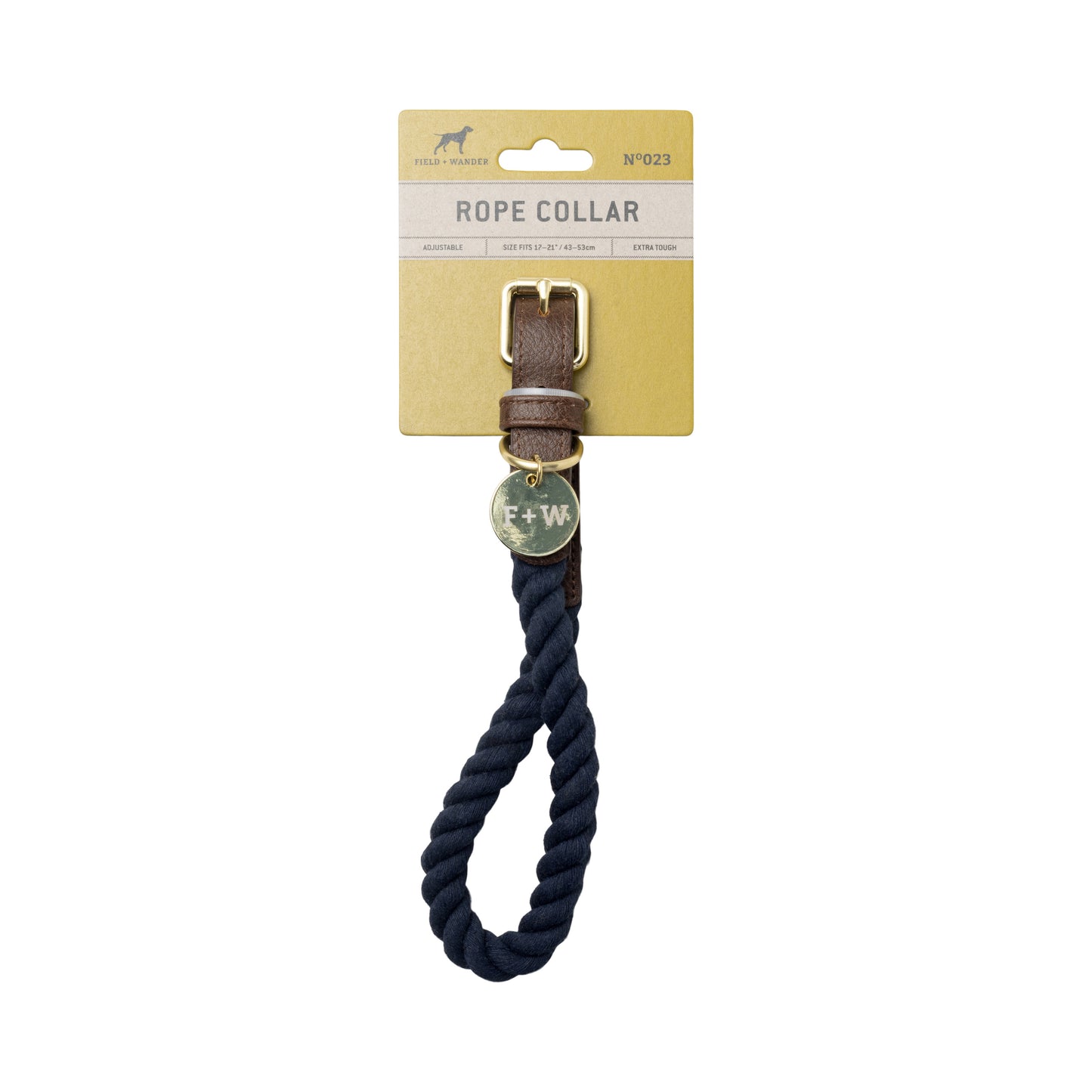 Premium Hundhalsband Marinblå - L