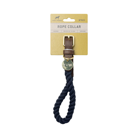 Premium Hundhalsband Marinblå - L