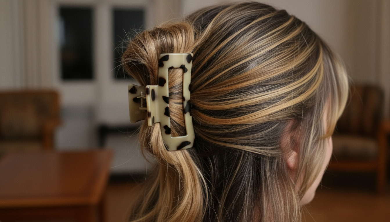 Hårklämma leopard L