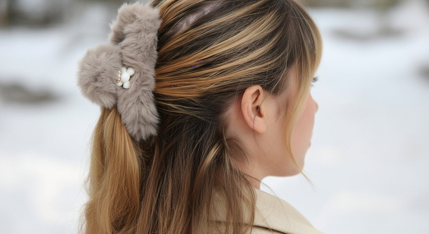 Hårklämma Soft Teddy