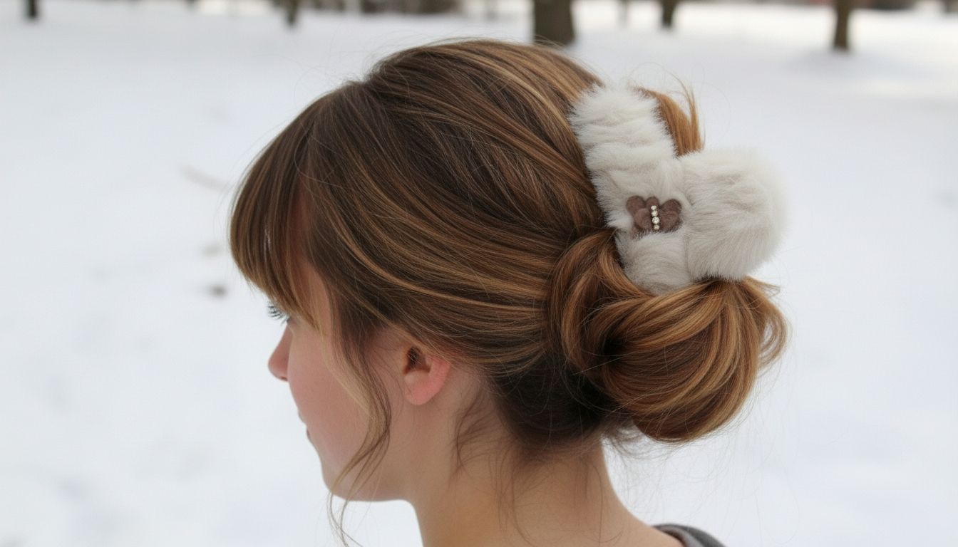 Hårklämma Soft Teddy