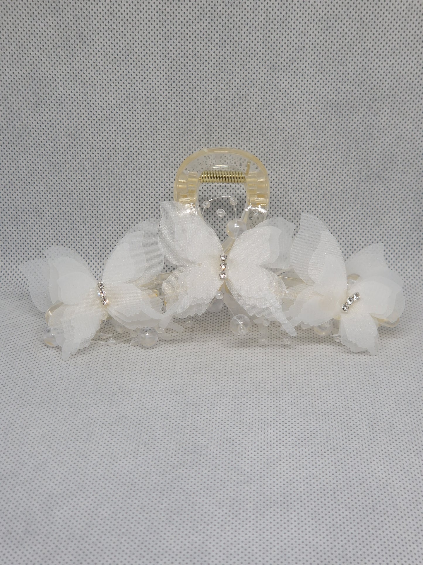 Hårklämma Snowy Butterfly